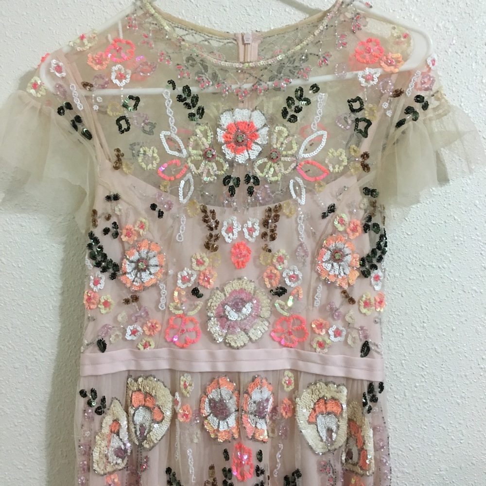 ❌SOLD❌ Needle & Thread Pink Embellished Dress {4}
